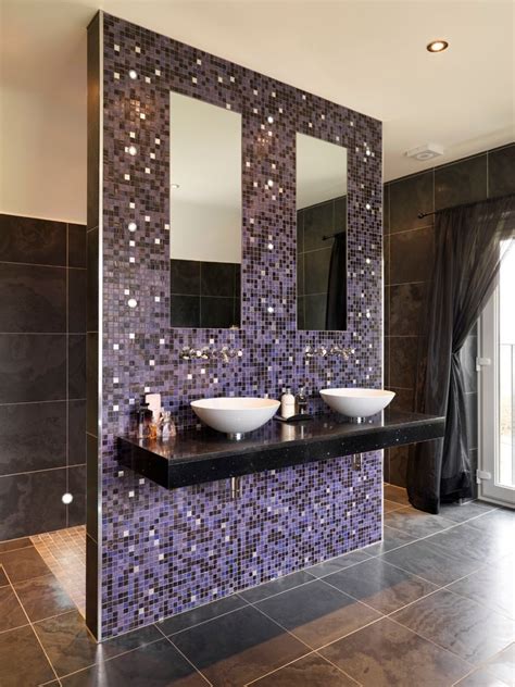 purple bathroom accents|purple tile for bathroom shower.